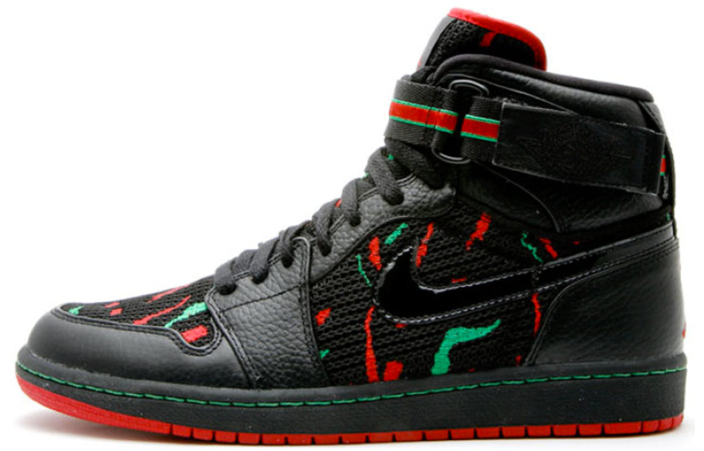 Jordan Air Jordan 1 Retro High Strap A Tribe Called Quest High Top Retro Basketball Shoes Men's Black Red