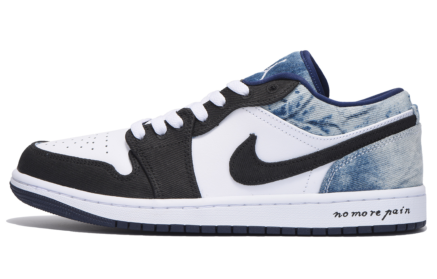 Jordan Air Jordan 1 Slip Resistant Abrasion Resistant Low top Vintage Basketball Shoes Men’s Blue White