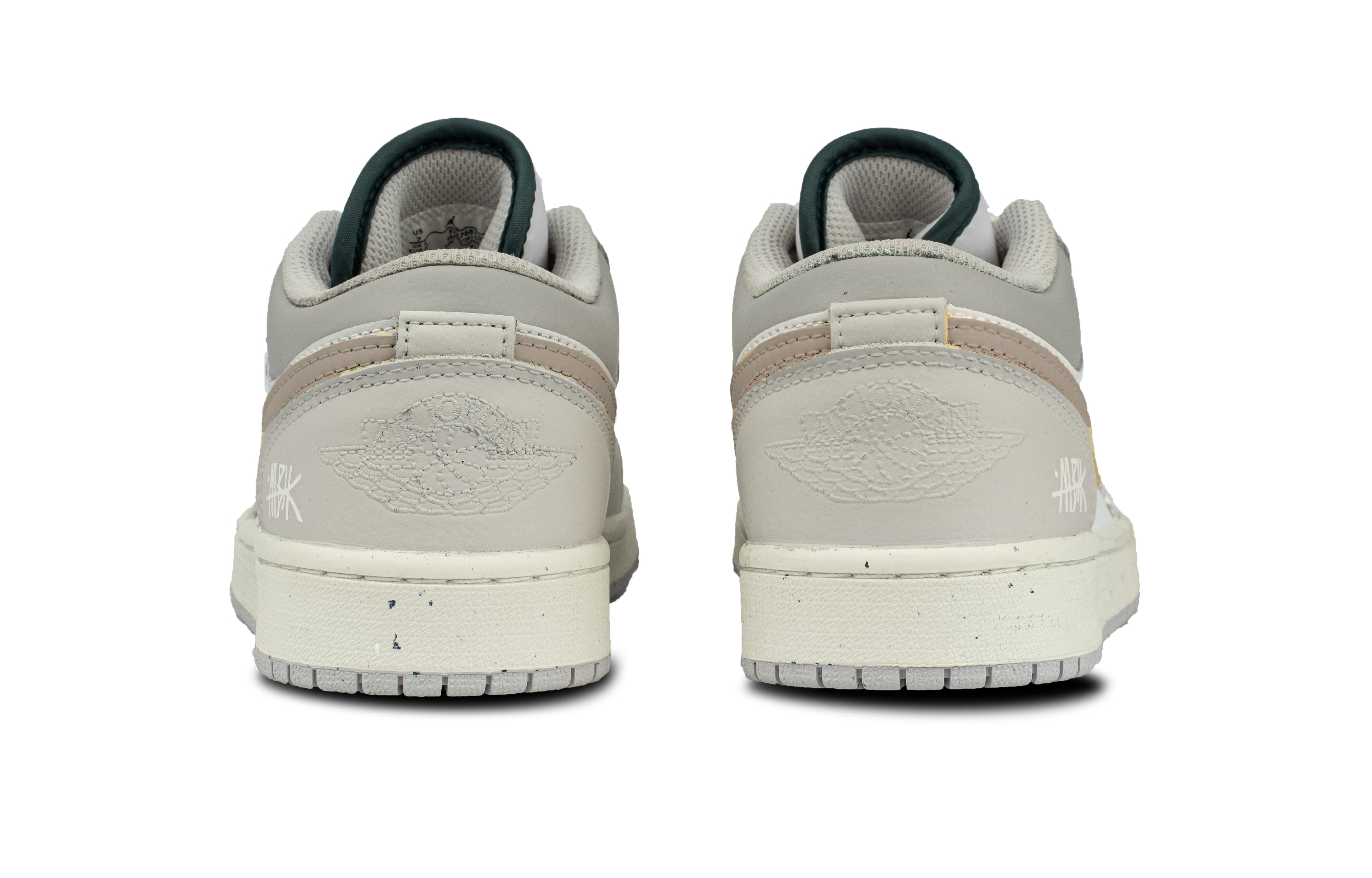 Jordan Air Jordan 1 Leather Coverage Low top Vintage Basketball Shoes Unisex Coffee