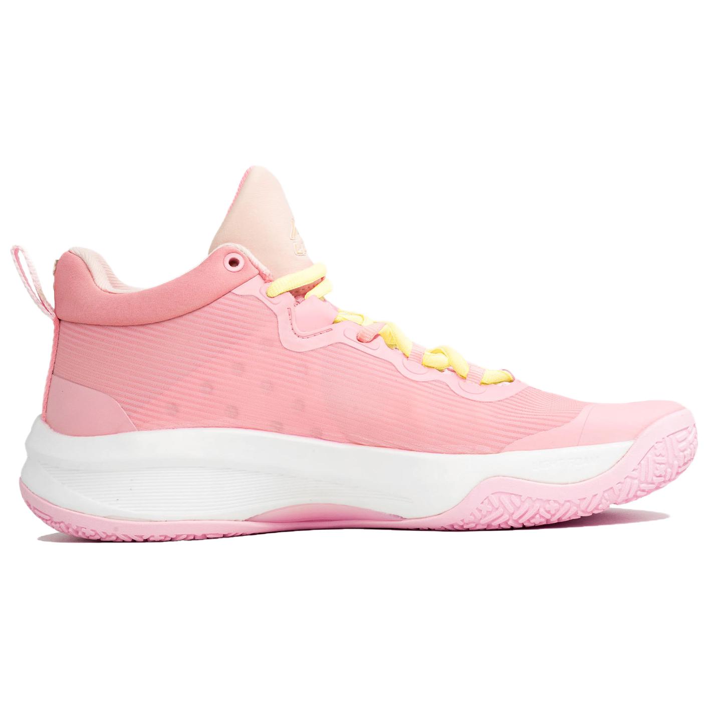 Li Ning Slip Resistant Abrasion Resistant Low top Basketball Shoes Men’s Pink Yellow Mismatched