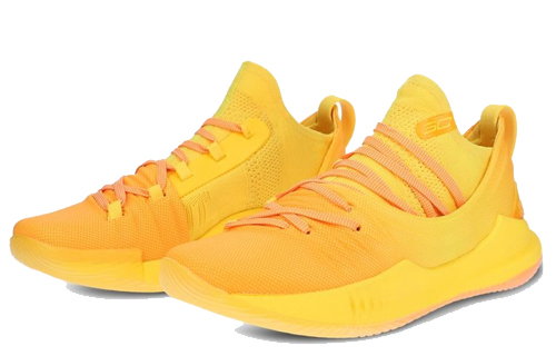 Мужские кроссовки Under Armour Under Armour CURRY 5 Yellow Orange 5 (желтые) — Жёлтый — фото 3