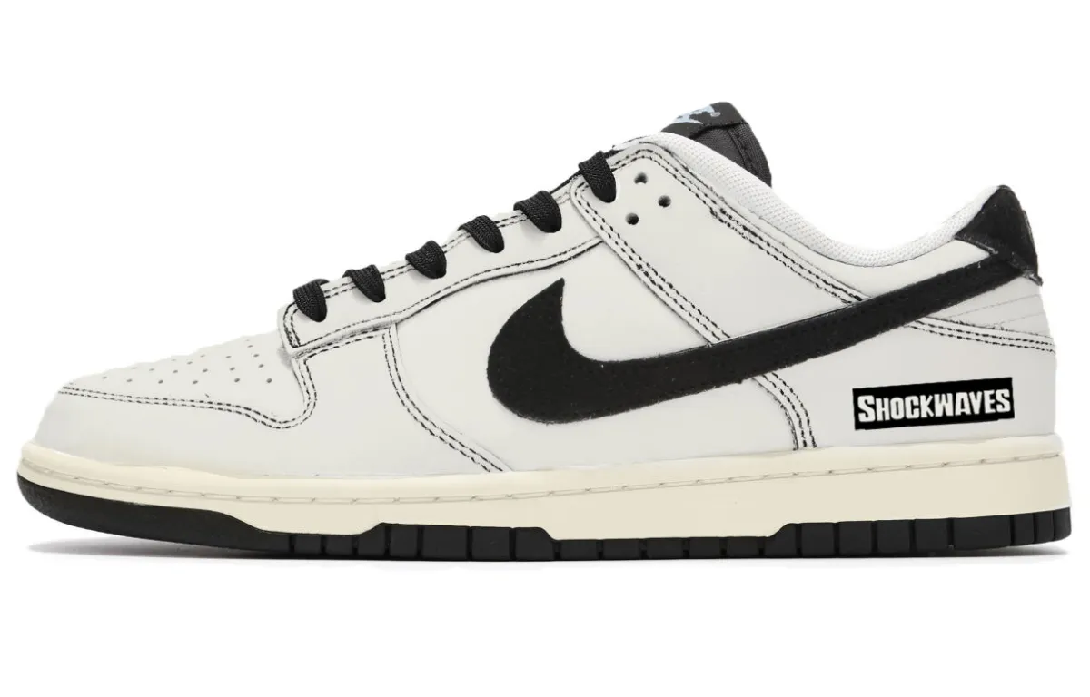 Nike Dunk Low Panda Slip Resistant Abrasion Resistant Low top Casual Skate Shoes Unisex Ecru