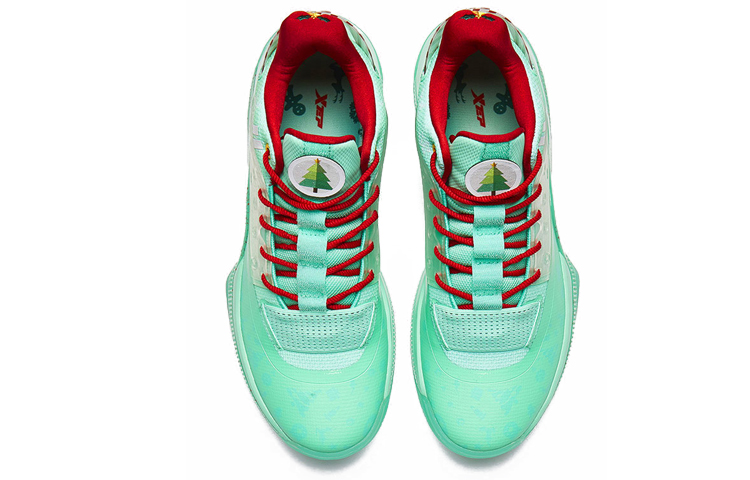 XTEP Levitation 4 Jeremy Lin Tactical Boots Low top Basketball Shoes Men’s Green Red