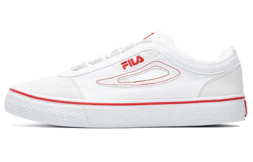 FILA Classic Boarder Skateboard Canvas Shoes White/red