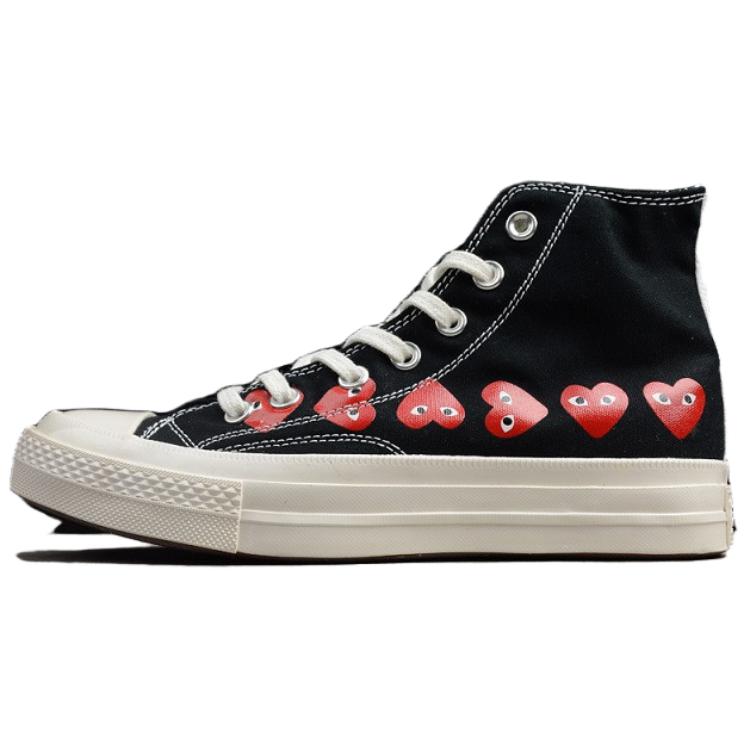 Converse x CDG Play Chuck Taylor All Star 70 High top Canvas Shoes Unisex Black
