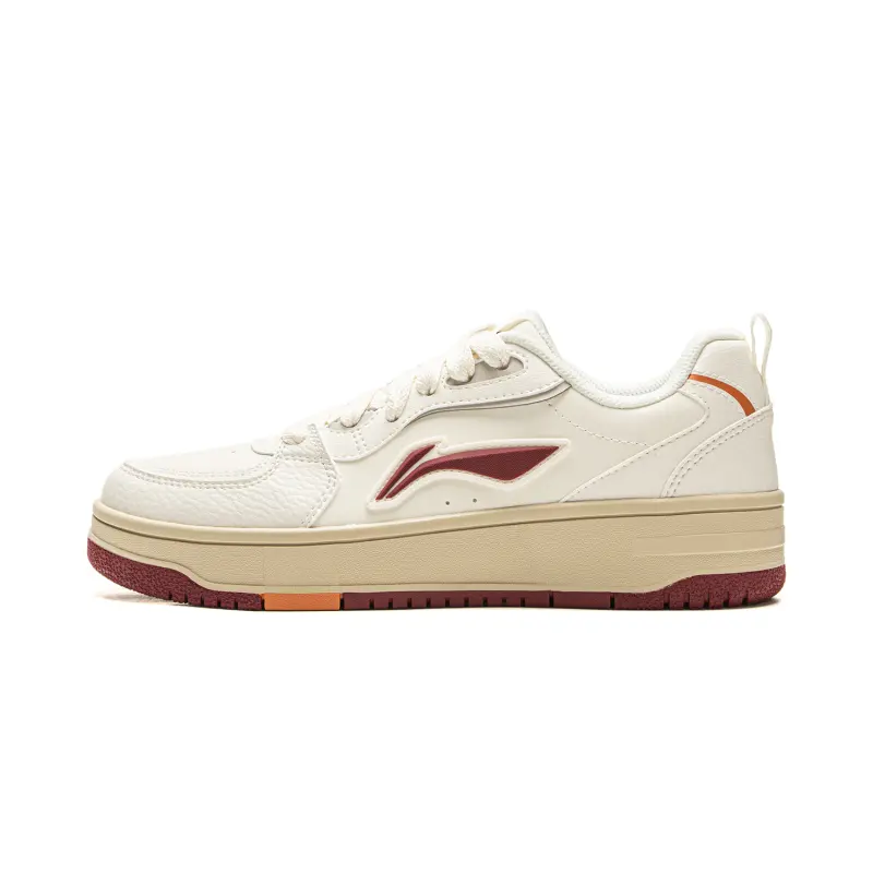 Li Ning Tianji Soft Slip Resistant Cushioning Abrasion Resistant Low top Skateboard Shoes Women's Ecru
