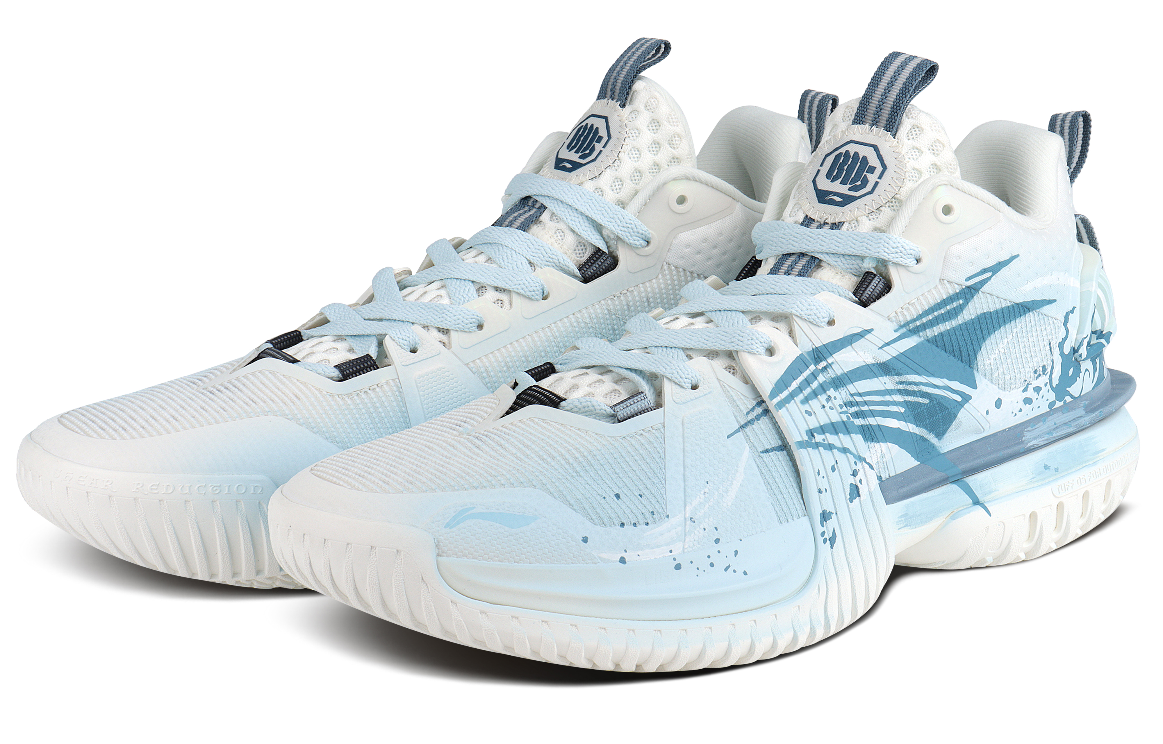 Li Ning Storm 2024 Cushioning Breathable Cushioning Breathable Low top Basketball Shoes Men’s Clearwater Blue
