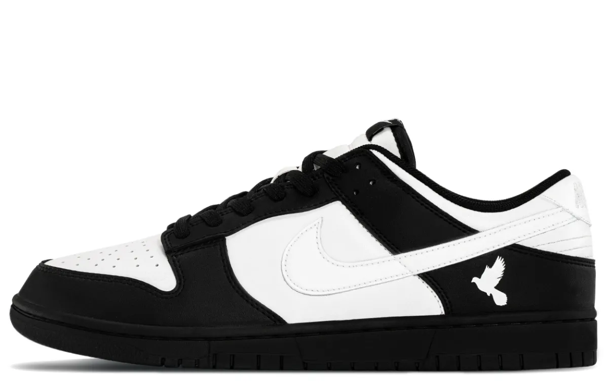 Nike Dunk NikeDKL Leather Slip Resistant Abrasion Resistant Low top Skateboard Shoes Unisex Black White