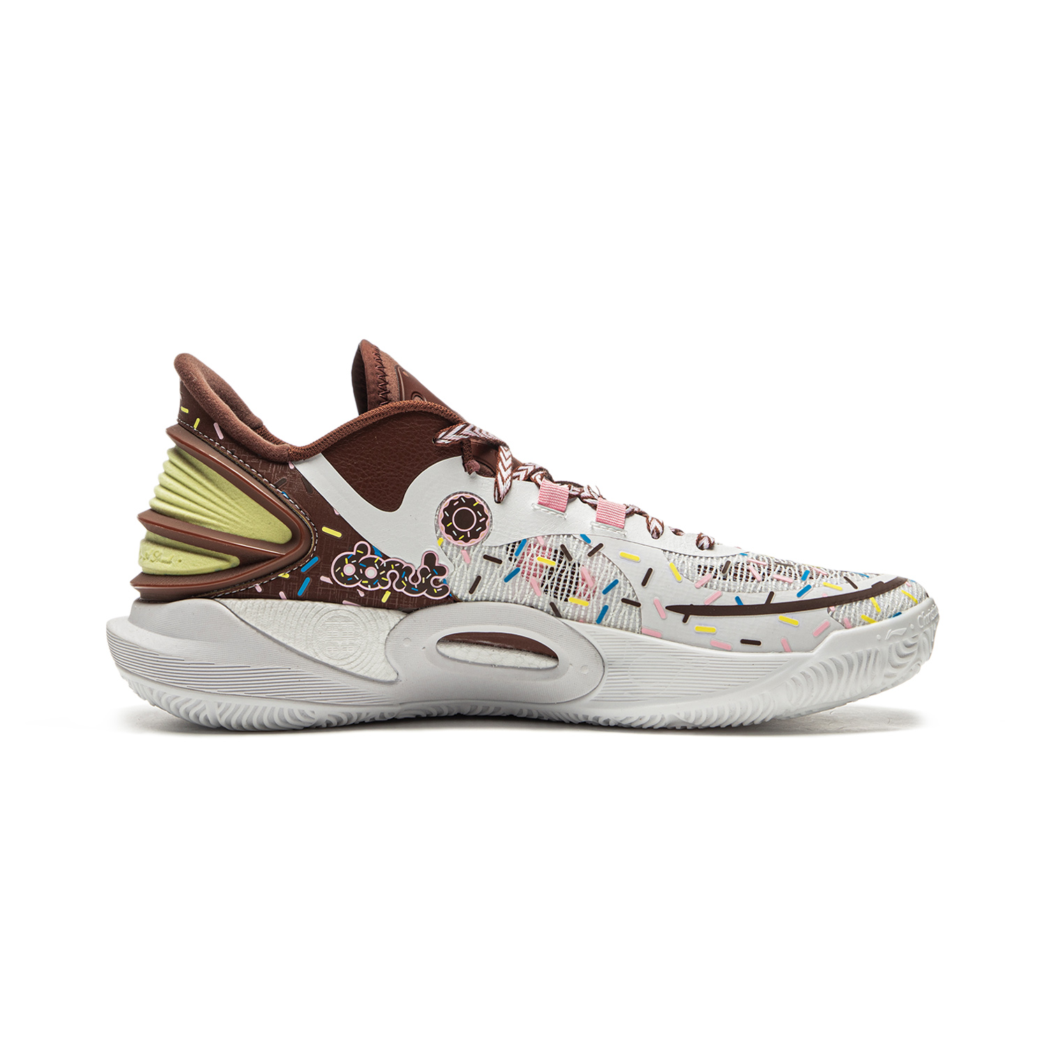 Li Ning CJ 3 Slip Resistant, Abrasion Resistant, Lightweight, Rebound Low top Basketball Shoes Men’s Milk Coffee White