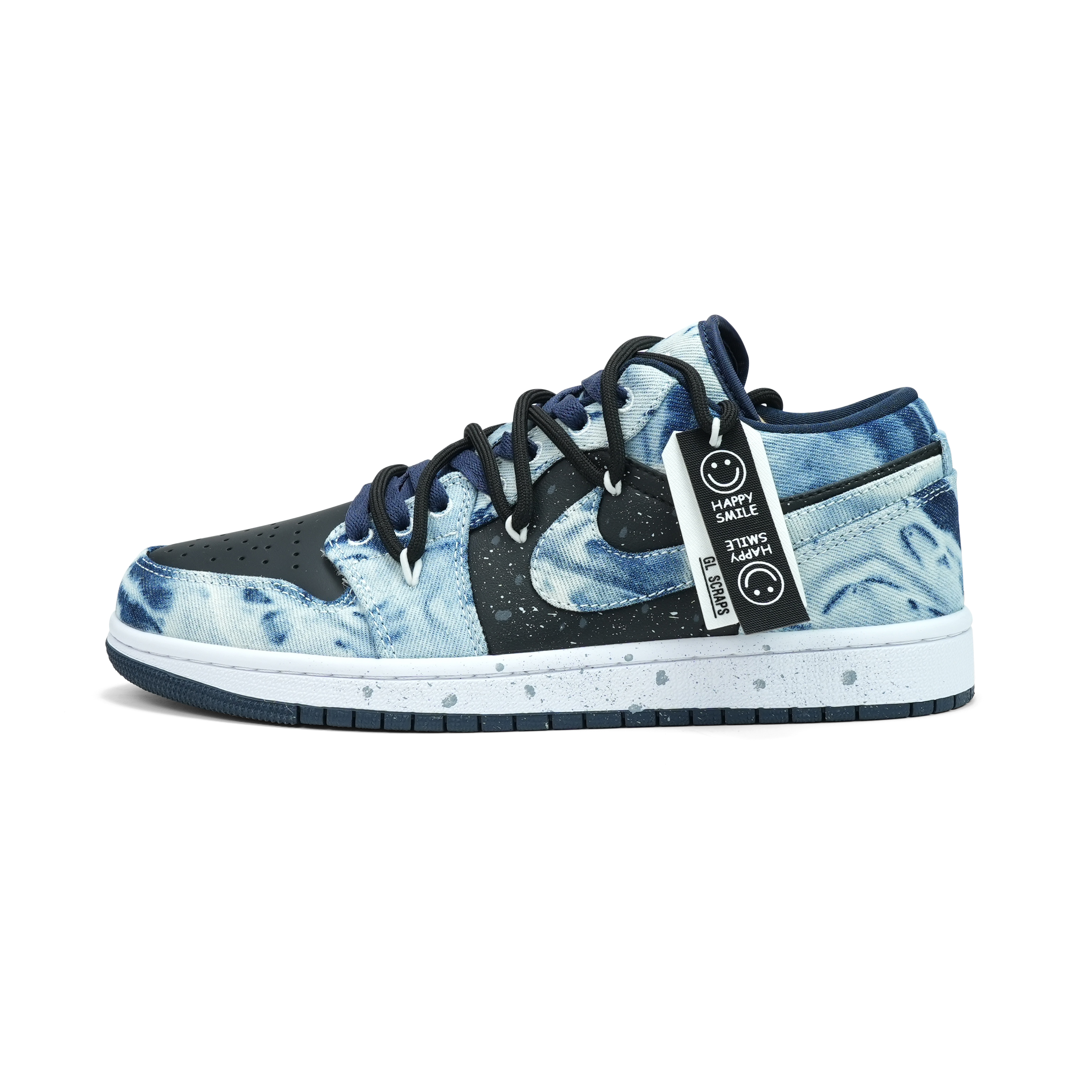 Jordan Air Jordan 1 Abrasion Resistant Low top Vintage Basketball Shoes Men’s Blue Black