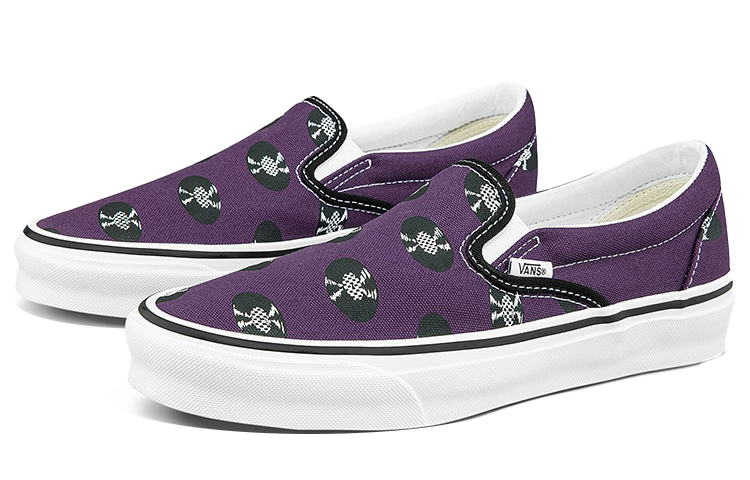 Слипоны Vans x Wacko Maria Classic Slip-On LX (фиолетовые) — фото 2