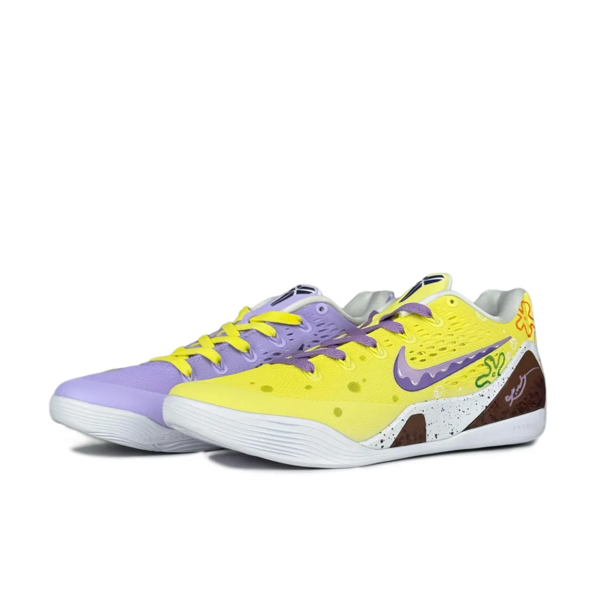 Nike Kobe 9 Dreamy Underwater Cushioning Low top Basketball Shoes Men's Yellow Purple