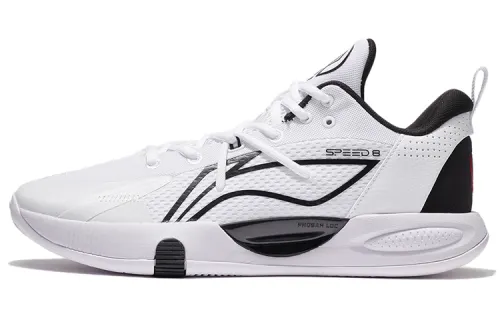 LiNing Li Ning Blitz 8 TD Support Stable Textile Synthetic Leather TPU Shock Absorbing Anti-Slip Wear-Resistant Support Low-top Probar Loc/Light Foam Basketball Shoes Men's White Black