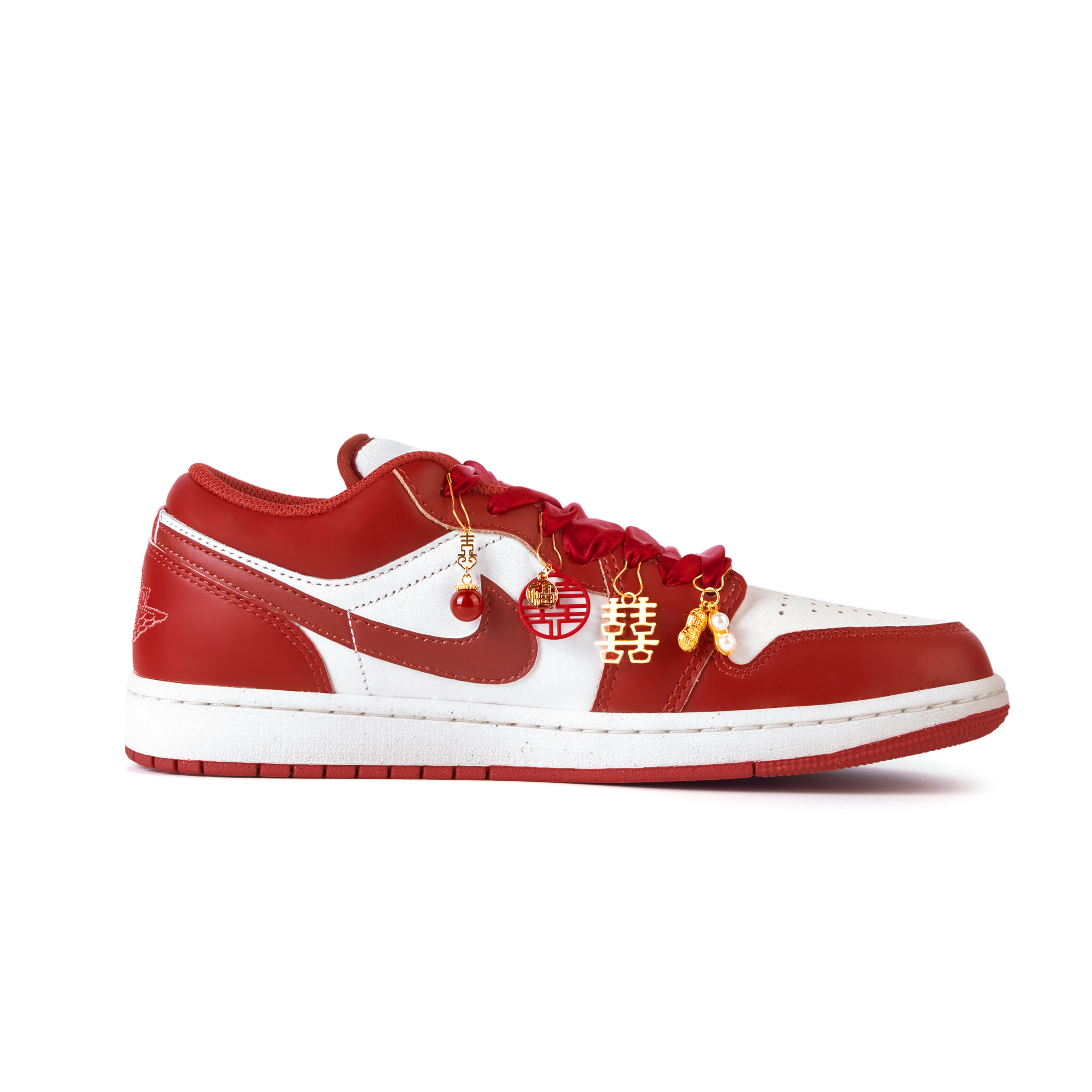 Jordan Air Jordan 1 Slip Resistant Abrasion Resistant Low top Vintage Basketball Shoes Men’s Sand Dune Red