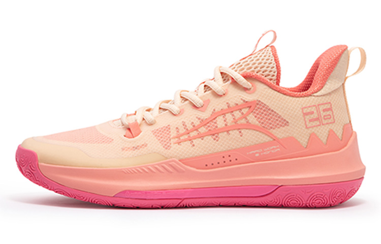 361° DVD Team Red Coral Game Ready Cushioning Slip Resistant Abrasion Resistant Breathable Low top Basketball Shoes