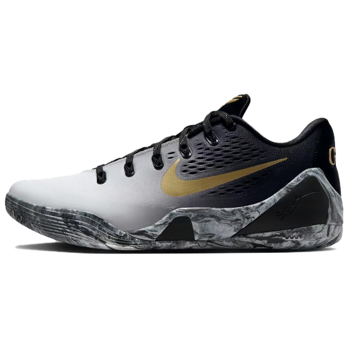 Nike Kobe 9 Low Protro EM \"Mambacita\" Comfortable and versatile low-top basketball shoes for men and women, black and white