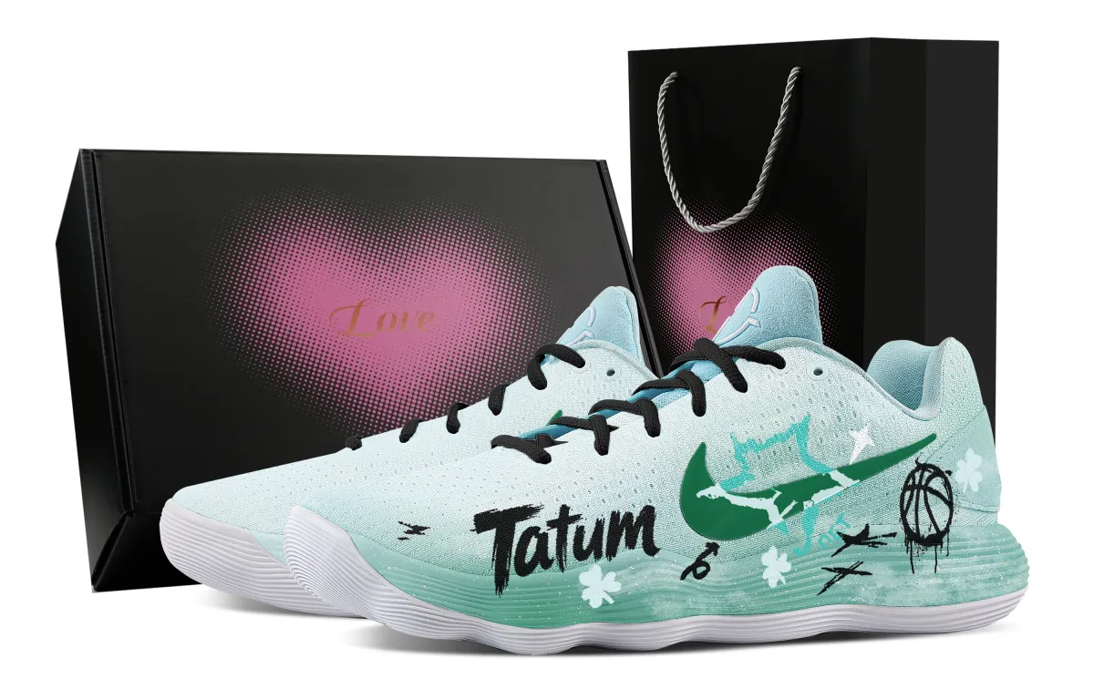 Nike Hyperdunk 2017 North Bank Green Mango, Heart Box Cushioning Coverage Support Low top Basketball Shoes Men's