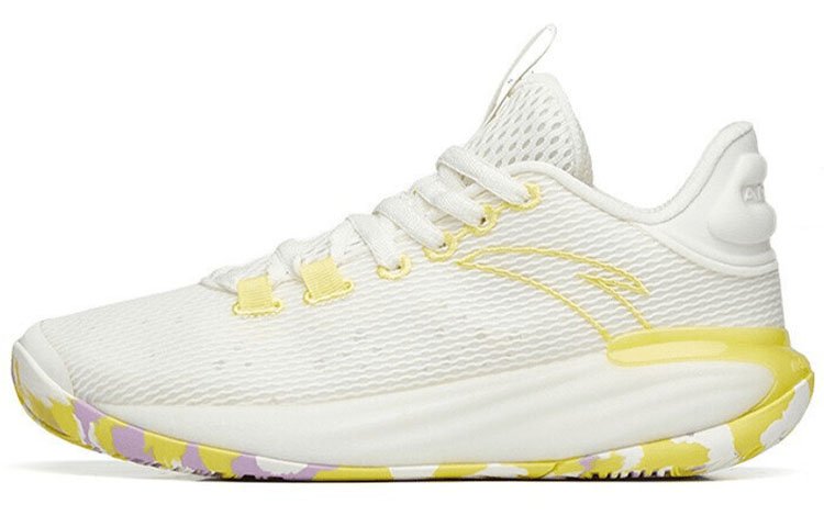 Anta Light Bubble 2 Cushioning Slip Resistant Abrasion Resistant Low top Performance Basketball Shoes Men’s Ivory White