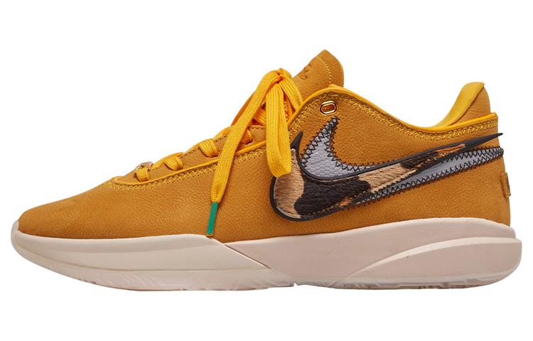 Nike LeBron 20 \"Art Basel\" James 20 Fashionable and versatile Shock Absorbing, Anti-slip, Wear-resistant Wrap Support Low Top Basketball Shoes Men's Yellow