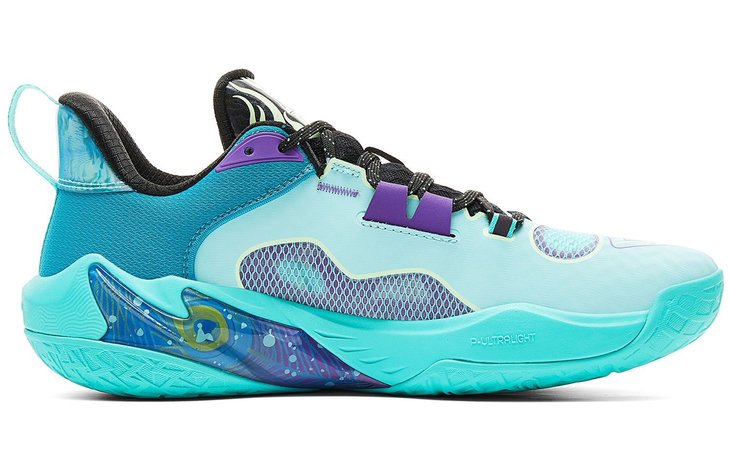 PEAK Basketball Shoes Men’s Low Top Aqua Green