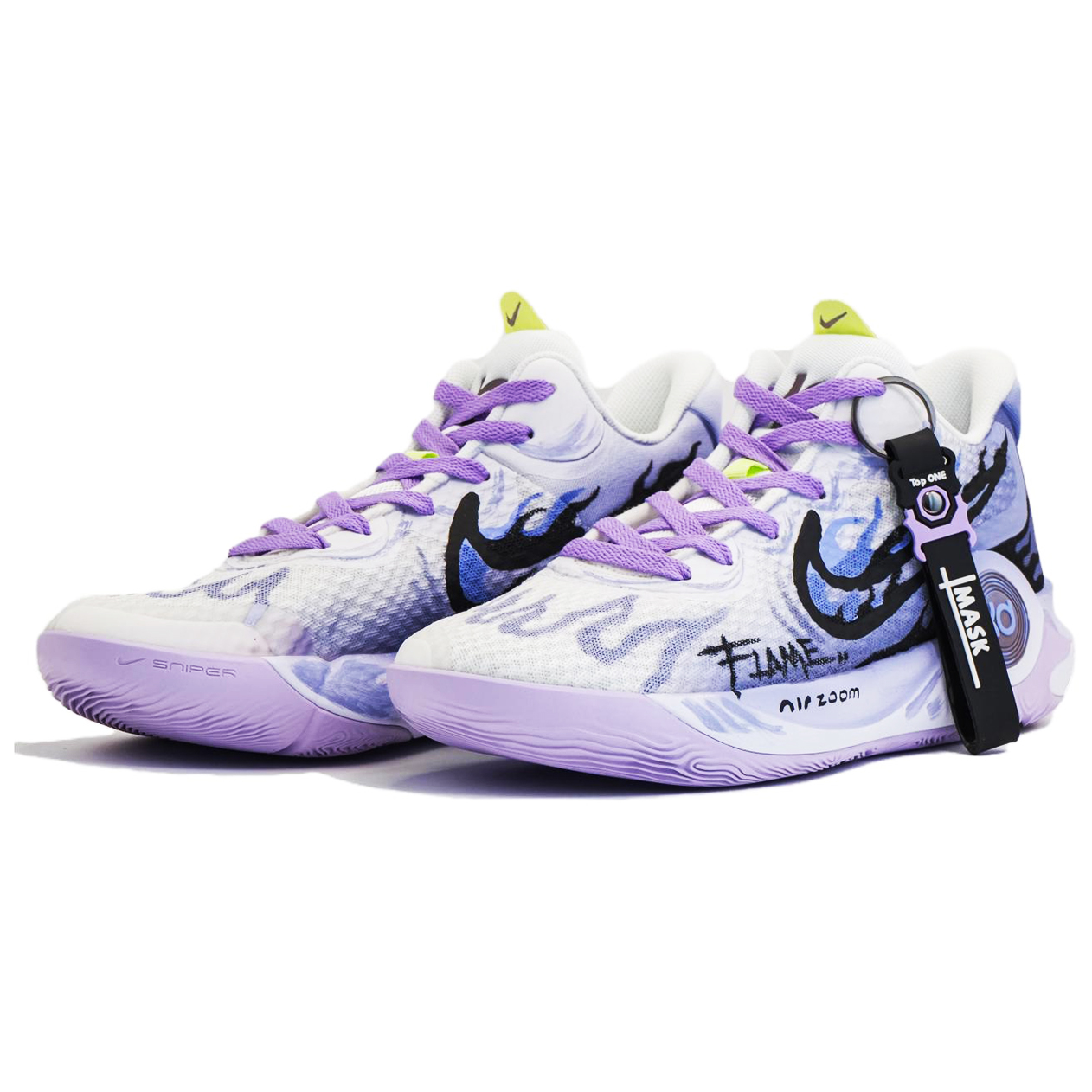 Nike KD Trey 5 IX Slip Resistant Abrasion Resistant Mid top Vintage Basketball Shoes Unisex Purple