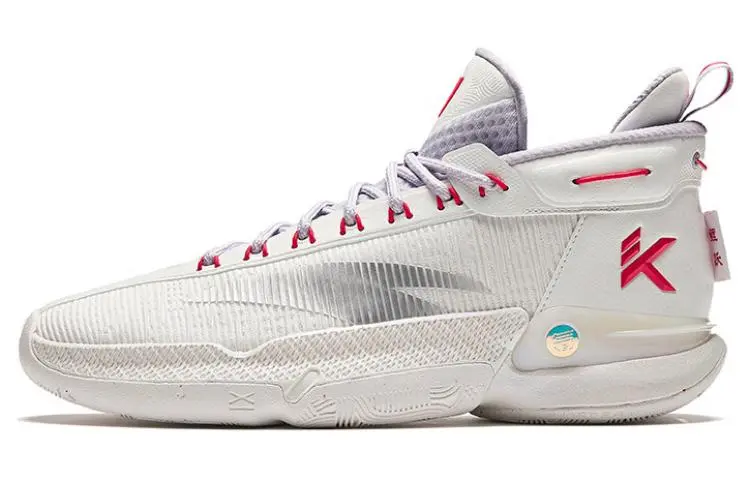 Anta KT9 Nitrogen Technology Cushioning Abrasion Resistant Breathable Mid top Basketball Shoes Men's White