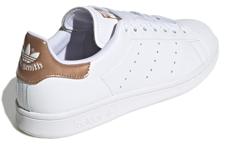 Женские кеды adidas originals STAN SMITH (бело-золотые) — фото 4