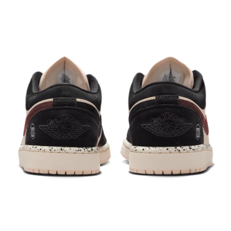 Jordan Air Jordan 1 Cushioning, Wear Resistant Low top Vintage Basketball Shoes Women’s Black Pink