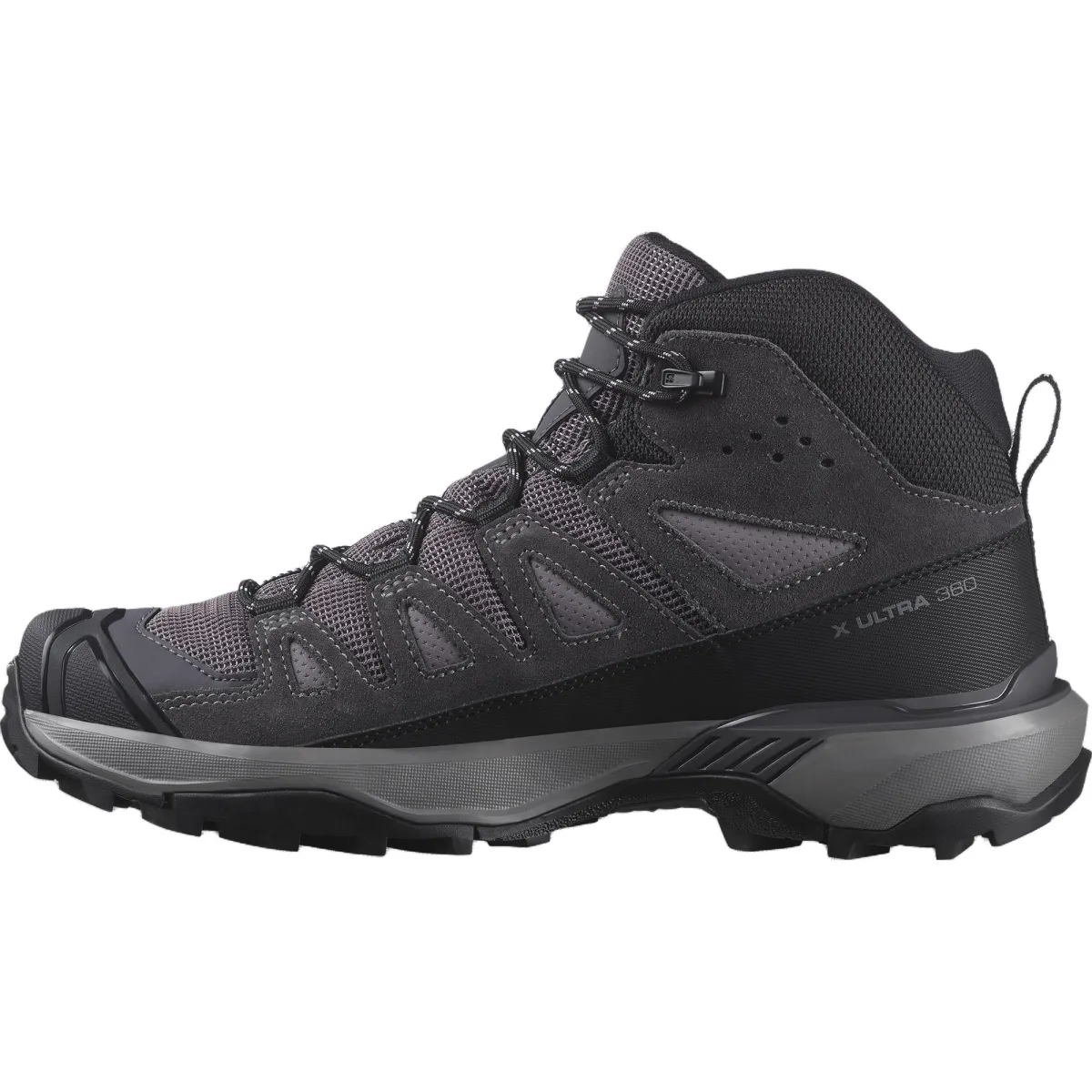 SALOMON X ULTRA 360 Comfortable Mid top Mountaineering Shoes Women's Black Gray