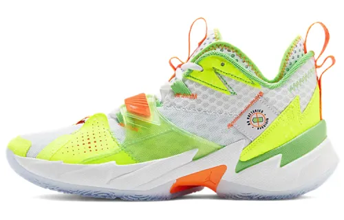 Jordan Why Not Zer0.3 Westbrook 3 Comfortable and versatile, shock-absorbing, non-slip and wear-resistant, low-top basketball shoes, same style for men and women, white, green and orange