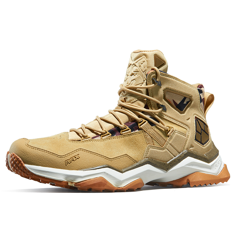 RAX Fabric Slip Resistant, Waterproof, Lightweight High top Outdoor Shoes Men’s Light Khaki