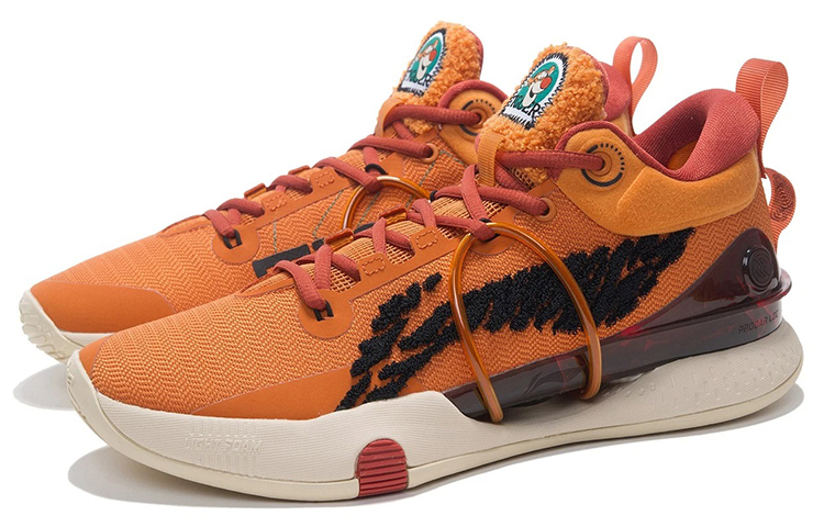 Disney x Li Ning Speed 8 Premium Tigger Slip Resistant Abrasion Resistant Low top Basketball Shoes Men’s Jams Orange