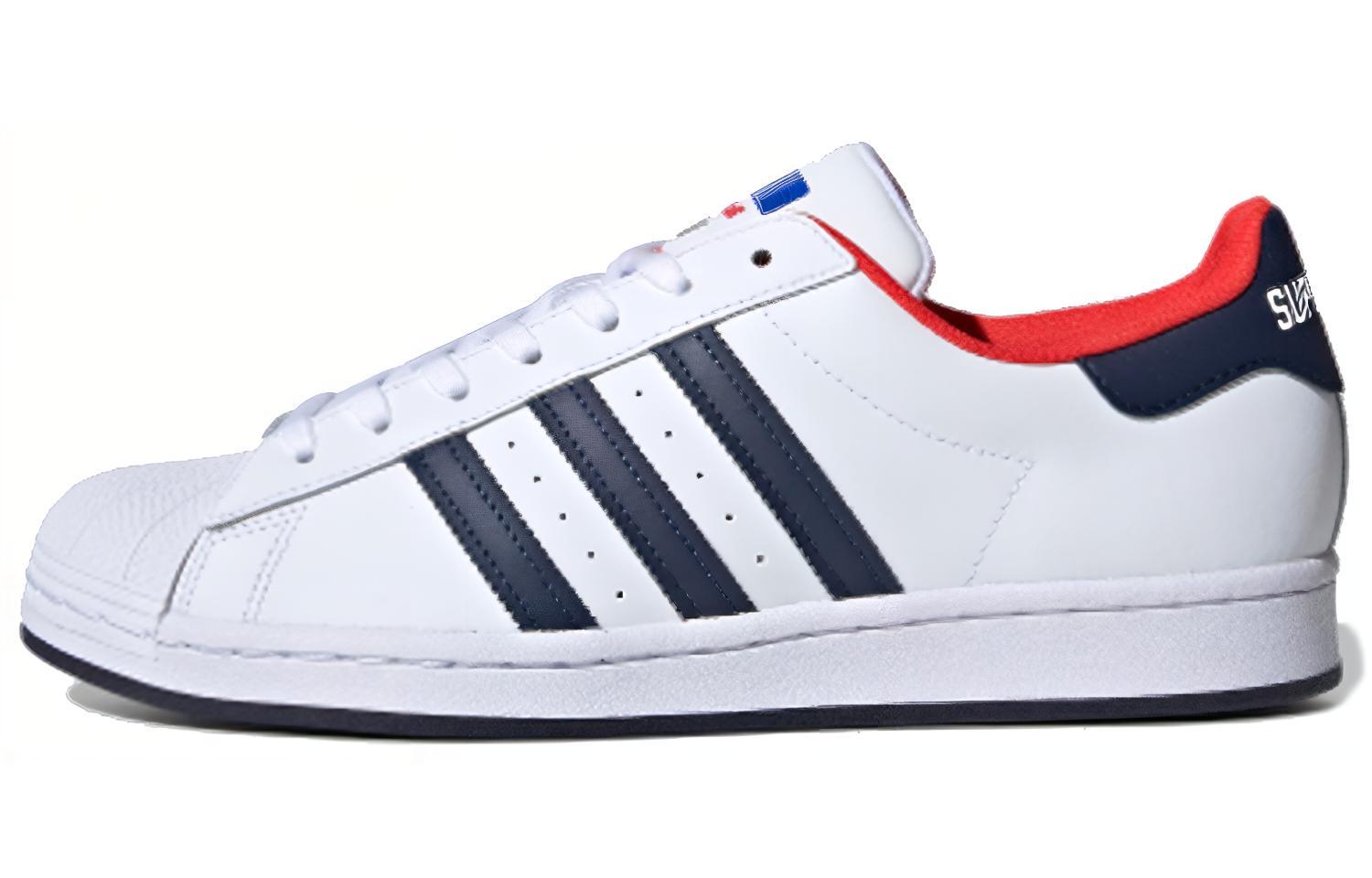 Кеды adidas Originals Superstar (бело-красно-синие) — Белый / красный / синий — фото 1