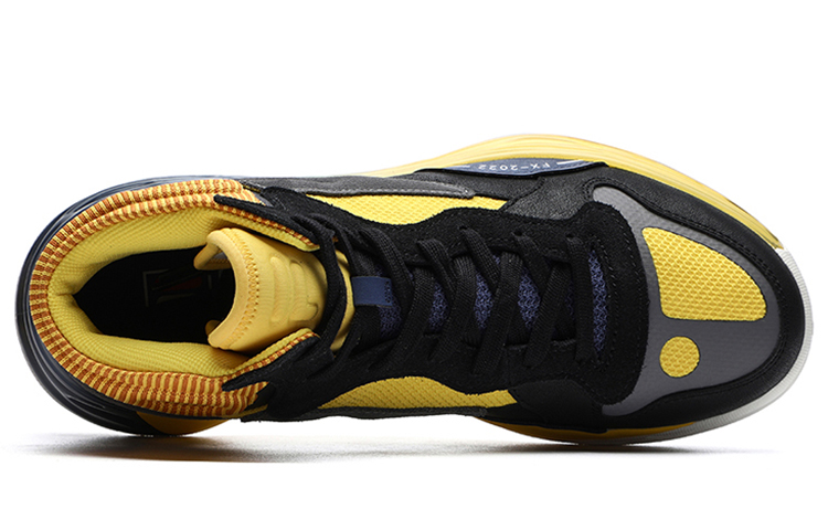 FILA FUSION FX 22 Mid top Vintage Basketball Shoes Men’s Black Yellow