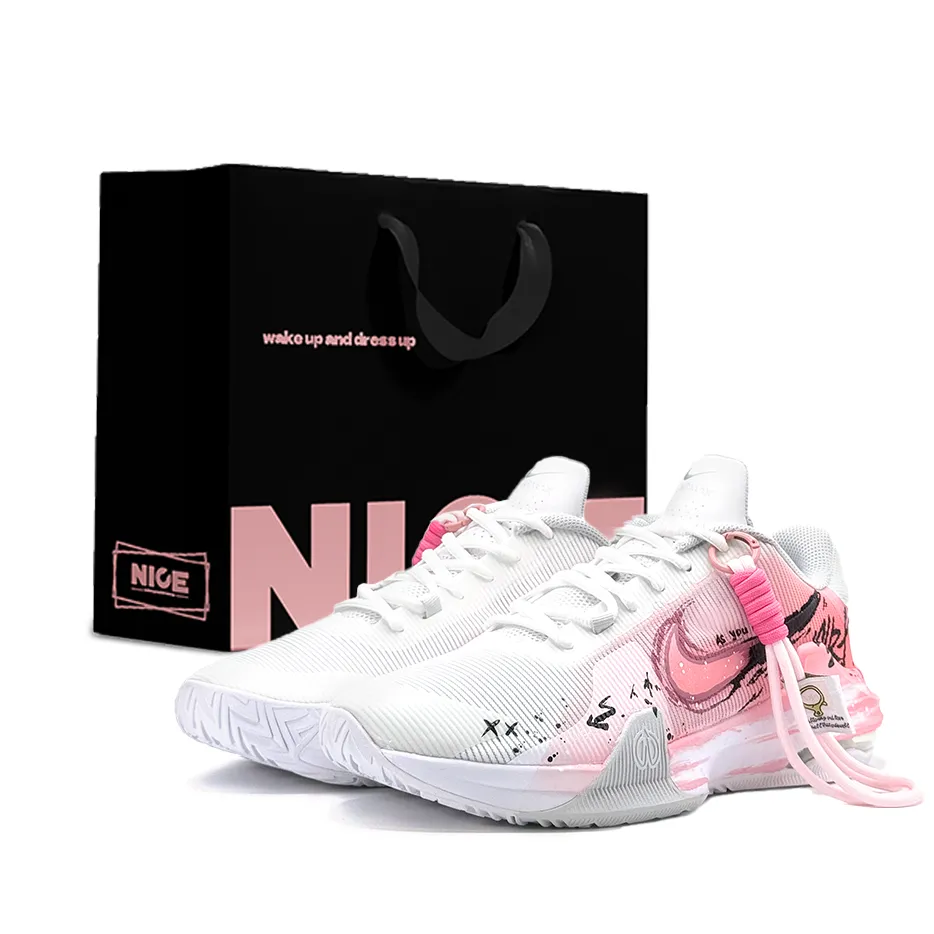 Nike Air Max Impact 4 Pink Cherry Blossom Wind Shopping Bag Fashion Trend Mesh Mid top Basketball Shoes Unisex