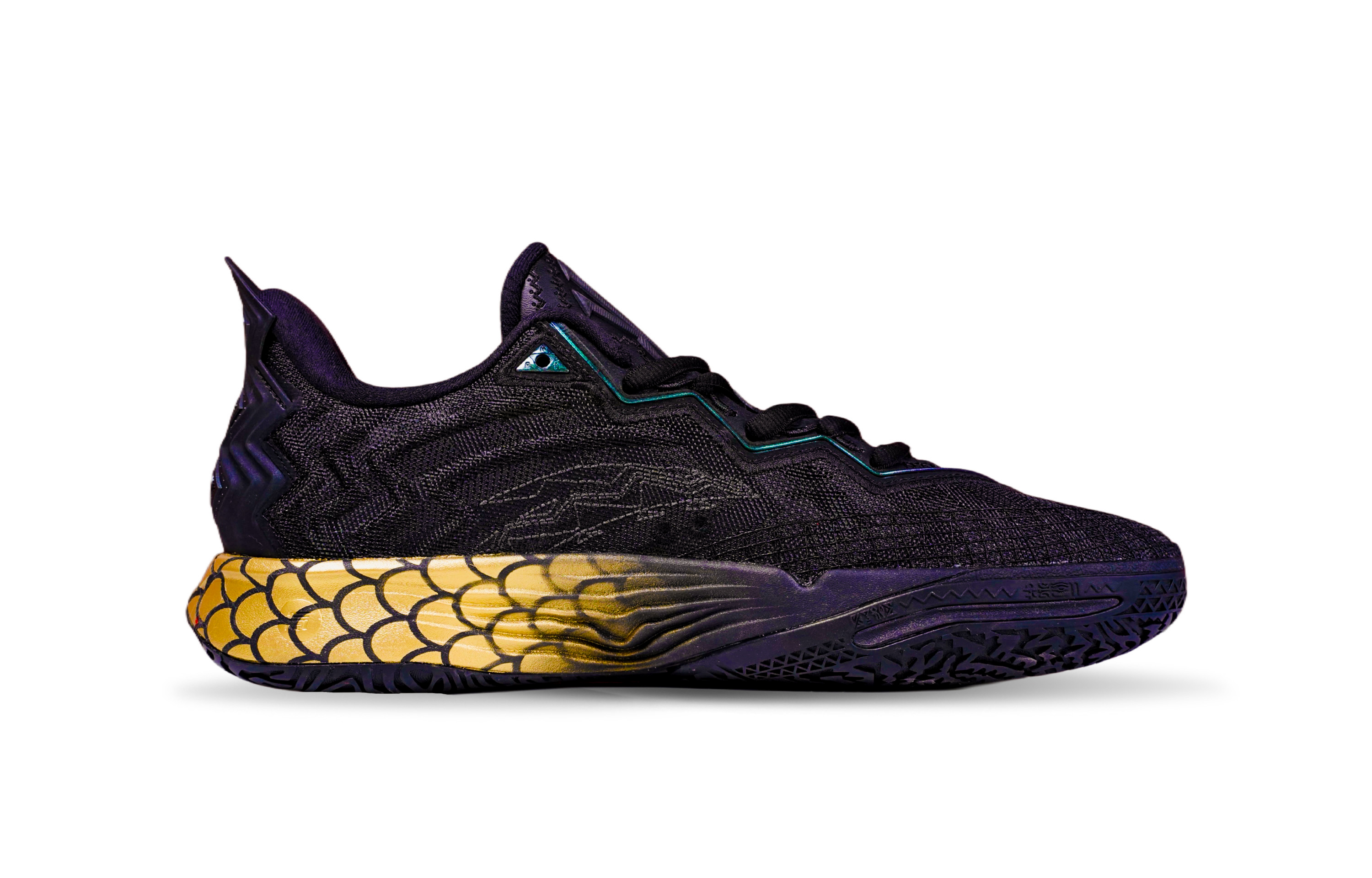 Anta KAI 2 Cushioning Abrasion Resistant Rebound Low top Basketball Shoes Men’s Black Gold