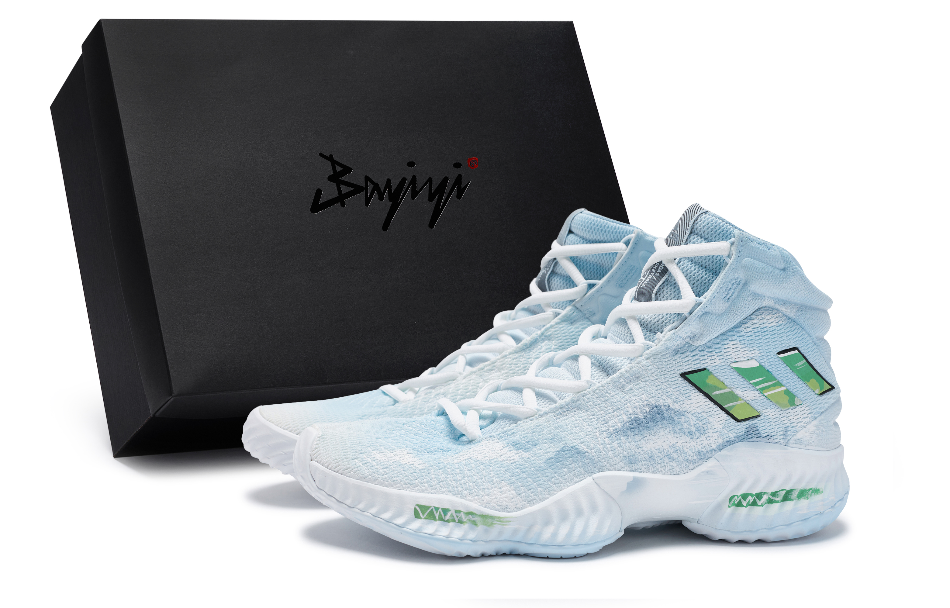 Adidas Pro Bounce 2018 811 Manufacturing, The Wind Of Hokkaido Cushioning Slip Resistant Mid top Basketball Shoes Men's