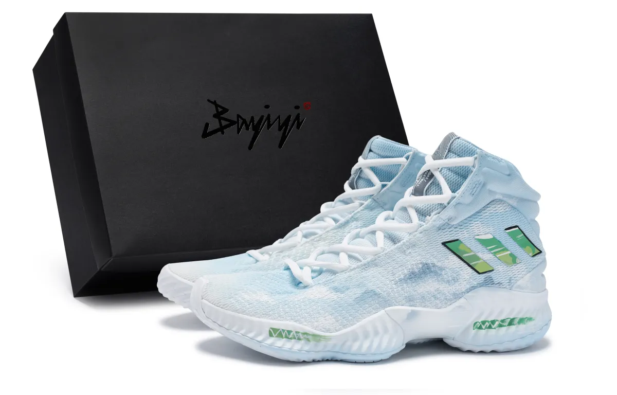 Adidas Pro Bounce 2018 811 Manufacturing, The Wind Of Hokkaido Cushioning Slip Resistant Mid top Basketball Shoes Men's