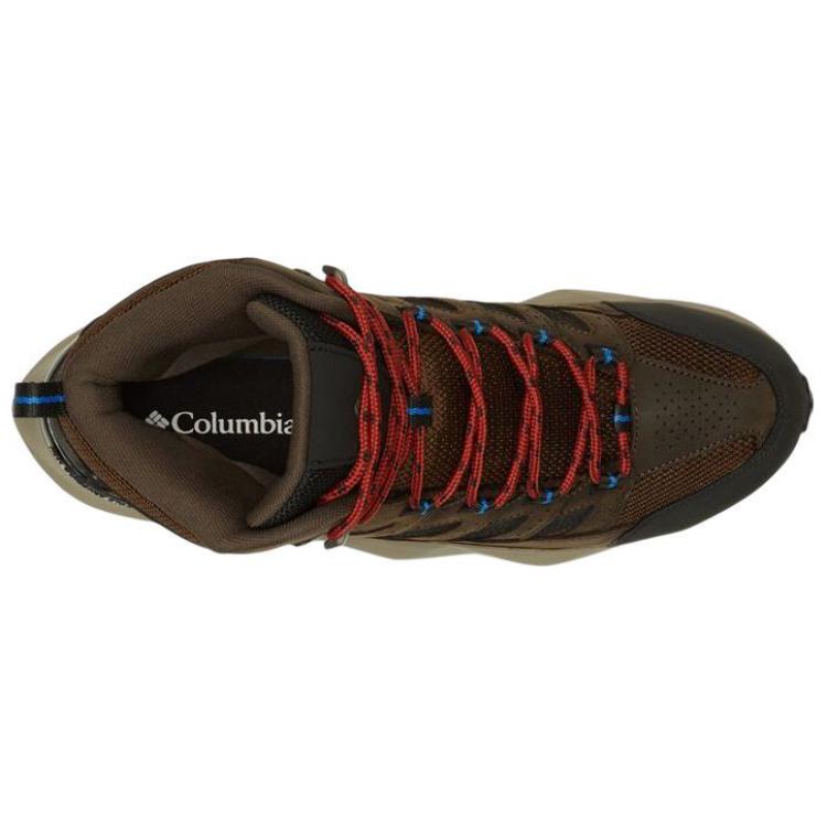 Columbia Slip Resistant, Abrasion Resistant, Waterproof Mid top Mountaineering Shoes Men’s Dark Brown