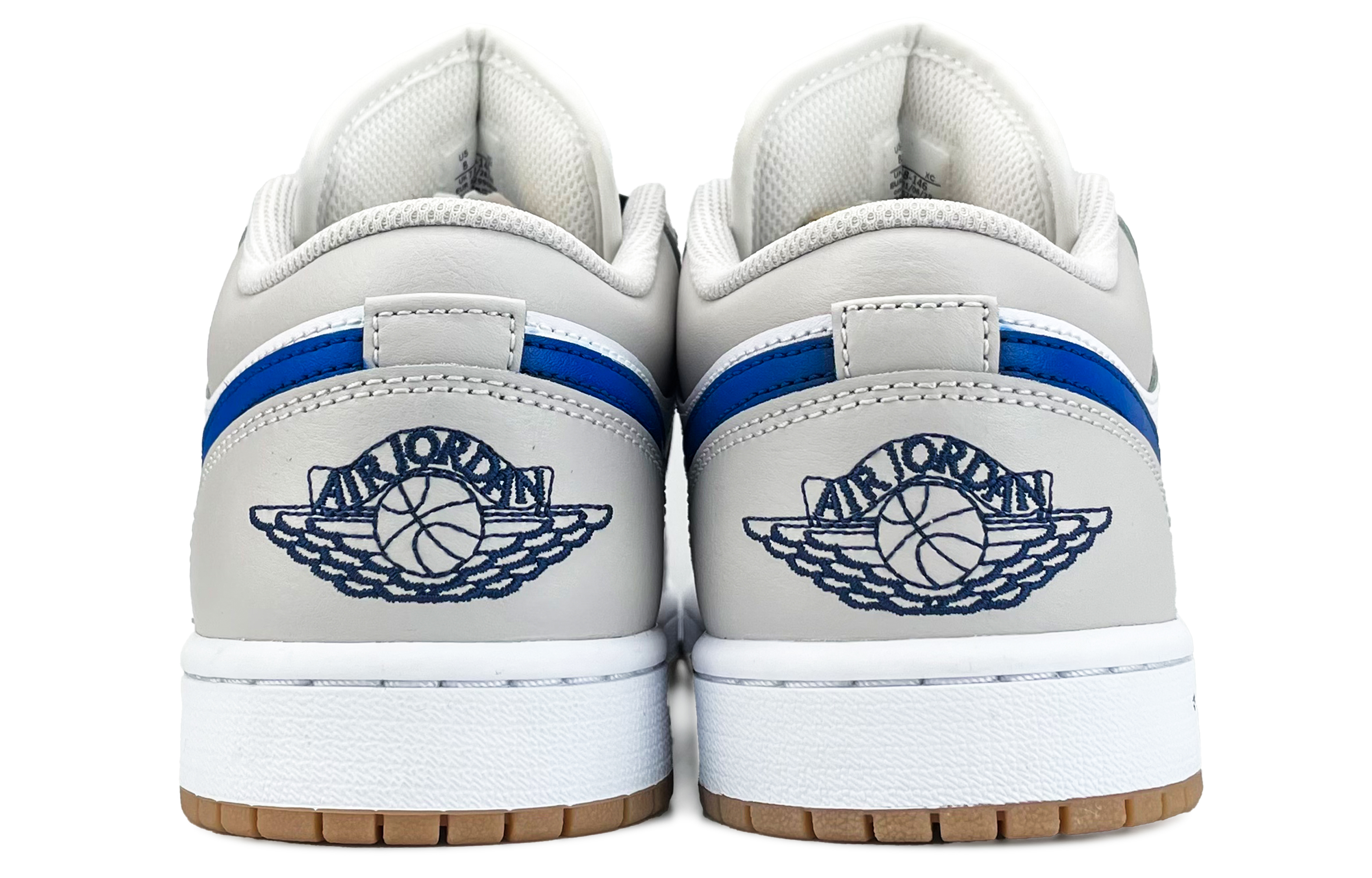 Jordan Air Jordan 1 Abrasion Resistant Abrasion Resistant Low top Vintage Basketball Shoes Unisex Gray White Blue Black