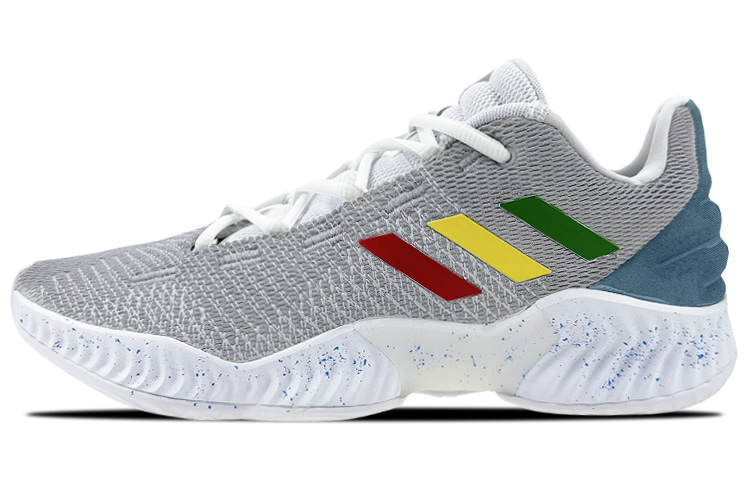 Adidas Pro Bounce 2018 Leather Cushioning Slip Resistant Abrasion Resistant Low top Performance Basketball Shoes Men's