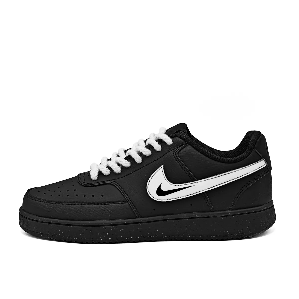 Nike Court Vision Slip Resistant Abrasion Resistant Low top Skateboard Shoes Unisex Black