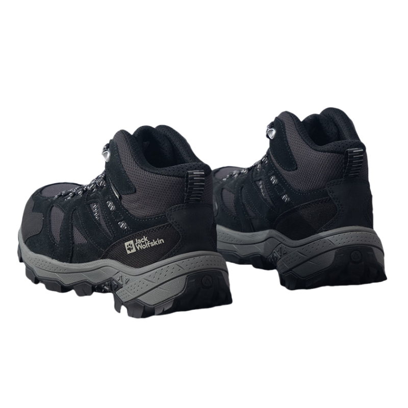 Jack Wolfskin Waterproof Abrasion Resistant Lightweight Mid top Hiking Shoes Men’s Black