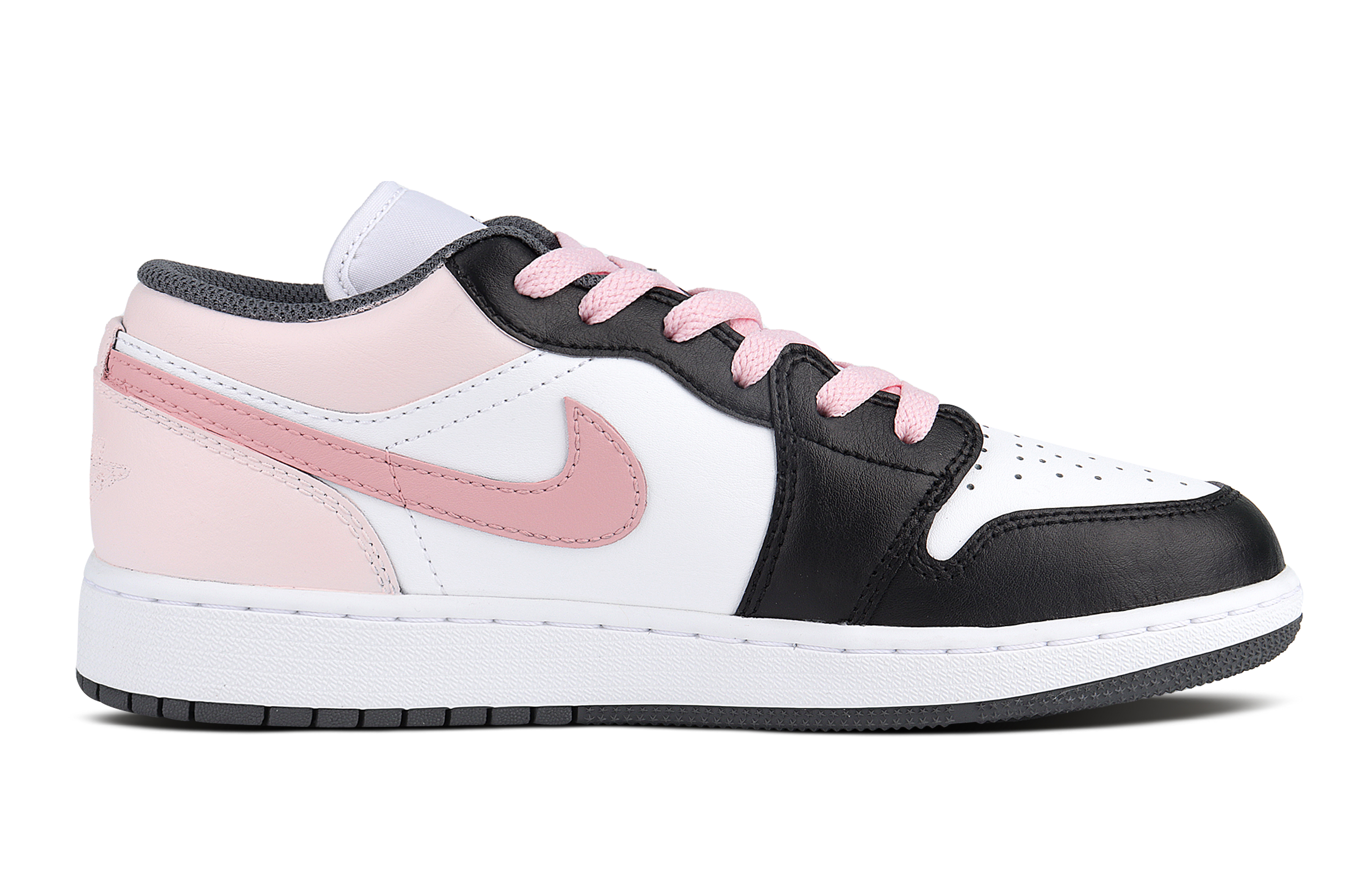 Jordan Air Jordan 1 Abrasion Resistant Abrasion Resistant Low top Vintage Basketball Shoes Women’s Black Pink