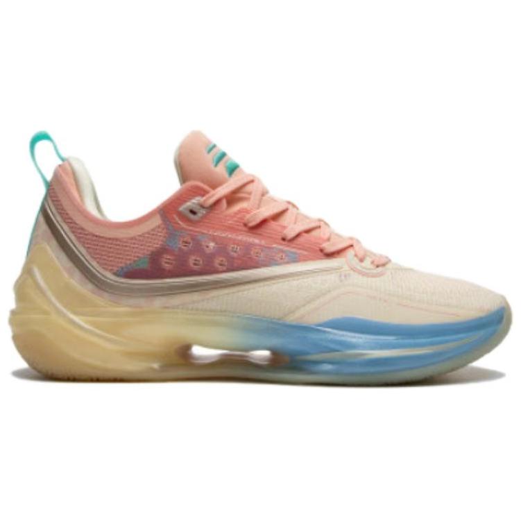 XTEP Yuwun 8 Cushioning Abrasion Resistant Lightweight Low top Basketball Shoes Men’s Yellow Pink
