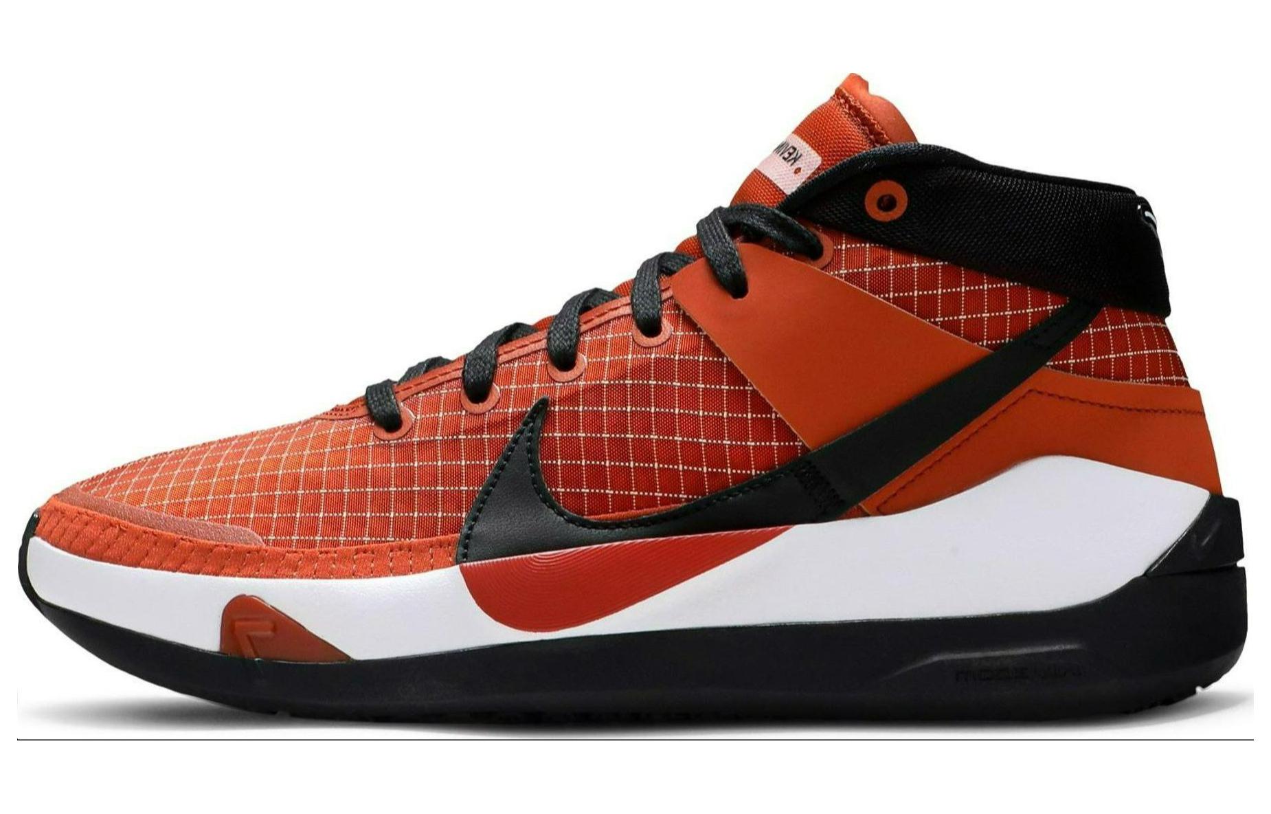 Nike KD 13 Texas Fashionable and Versatile Wear-Resistant and Breathable Low-top Basketball Shoes Men's Orange Black