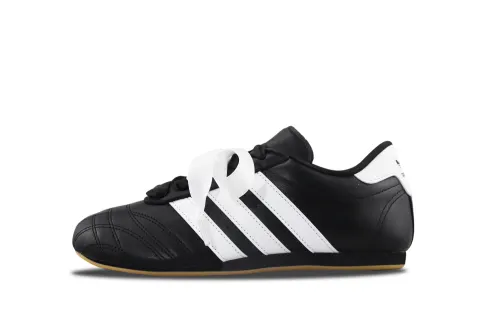 Adidas Originals Taekwondo Slip Resistant, Abrasion Resistant, Lightweight Low top Training Shoes Women's Black White