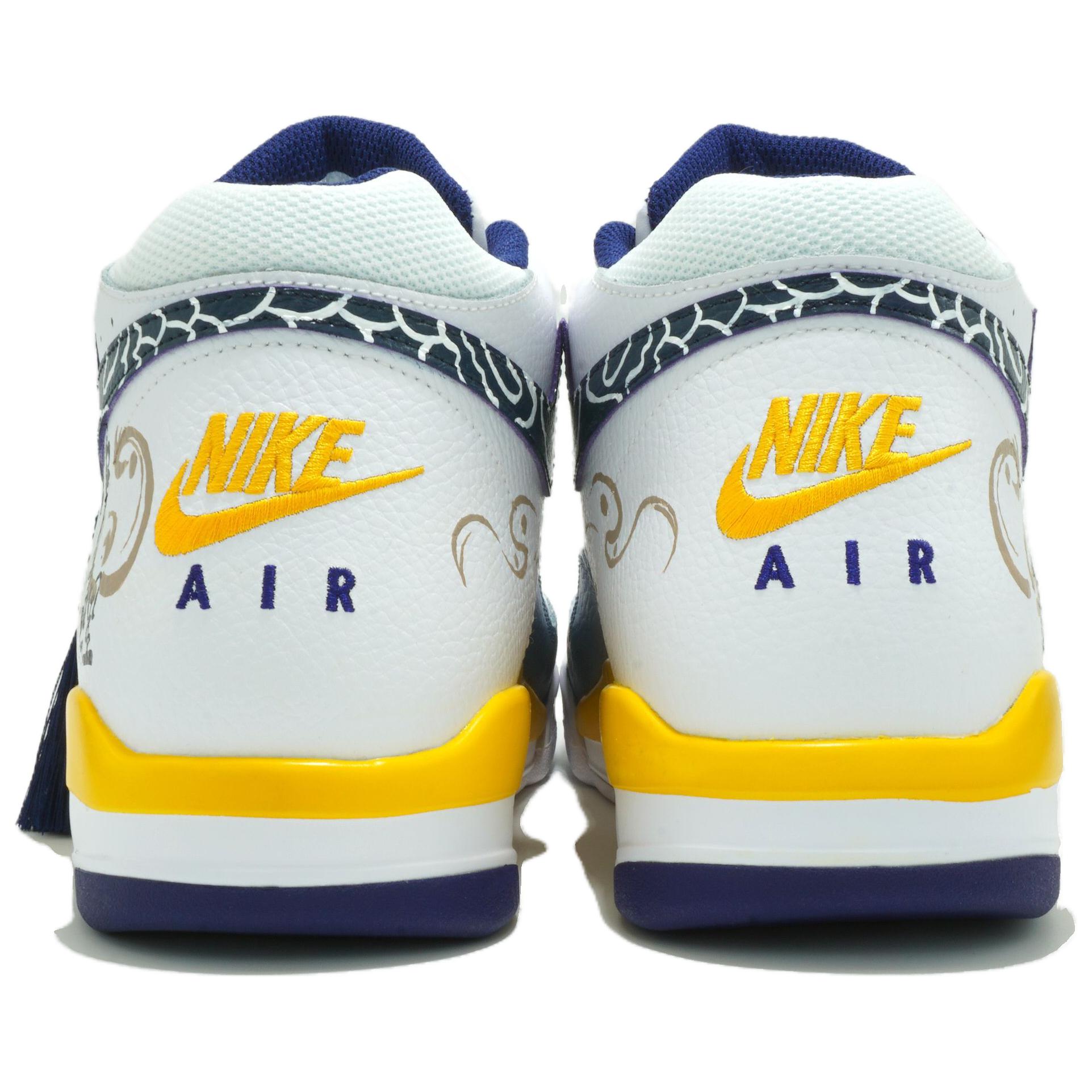 Nike Flight Legacy Vintage Basketball Shoes Men’s Mid Top White/Cyan/Brown
