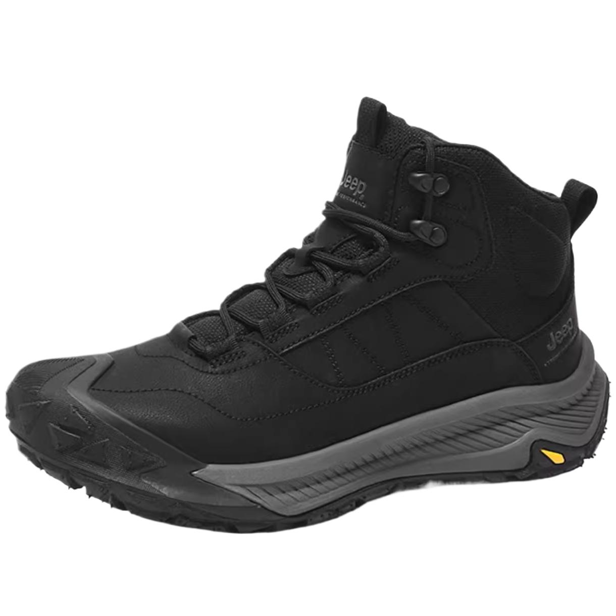 Jeep Mid top Mountaineering Shoes Unisex Black