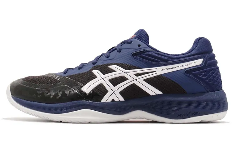 Asics Netburner Ballistic FF LO Low top Vintage Basketball Shoes Unisex Blue Black